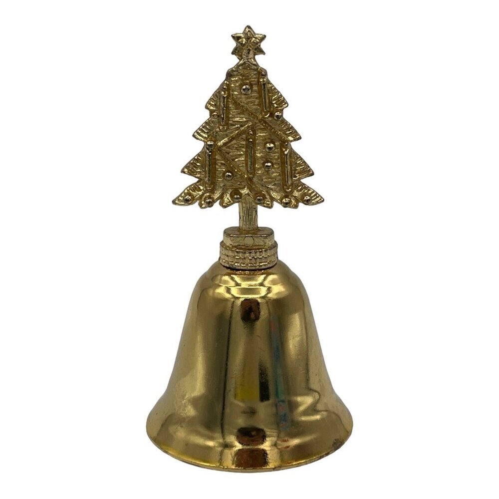 Vintage‎ Metal Holiday Christmas Tree Dinner Bell